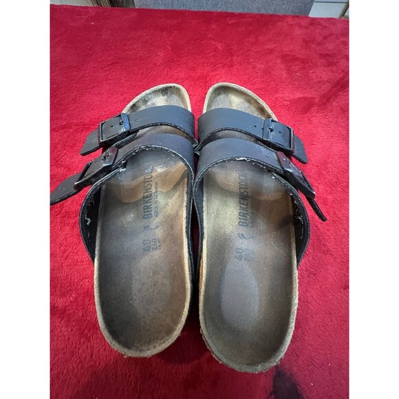 Birkenstock Arizona Sandals Black Leather Narrow Fit Size 40 (L9/M7) main image 5